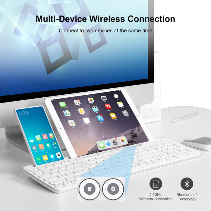 XIAOMI K02 Dual-Mode Wireless Bluetooth Keyboard, White