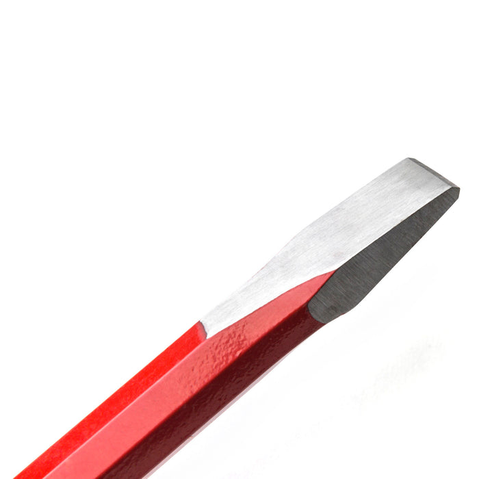 MAXPOWER Octagonal Steel Cold Chisel Set (8in, 10in, 12in), 3PCS, Red