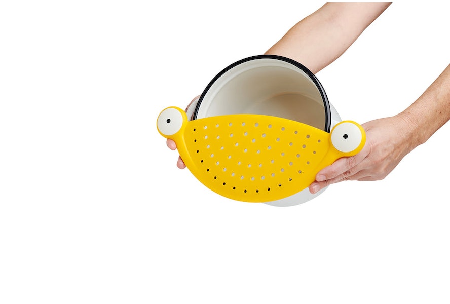 VENTRAY Home Monsters Pasta Strainer, Pot Strainers for Kitchen Gifts, Yellow