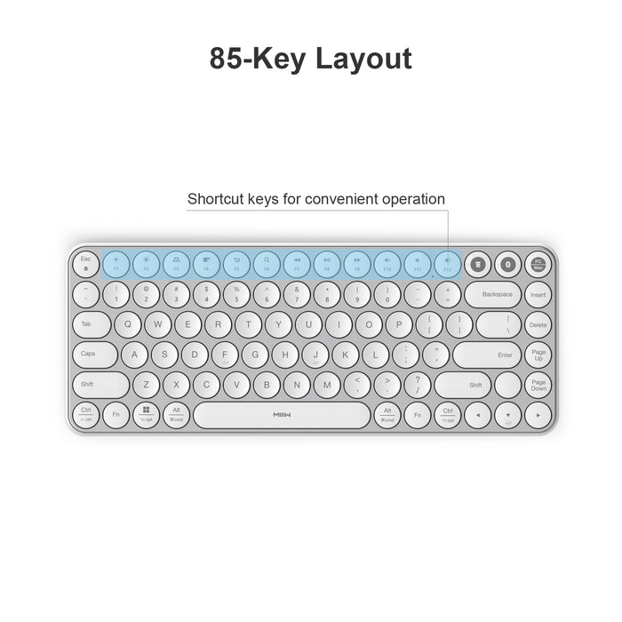 XIAOMI K07 Dual Mode Wireless Bluetooth Keyboard, White