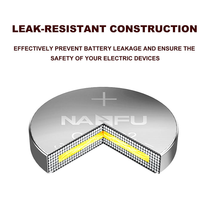 NANFU 10 Pack CR2032 Lithium Coin Cell Batteries