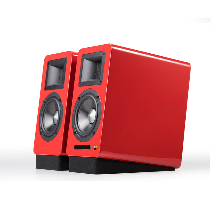AirPulse A100 Hi-Res Audio Certified Active Speaker System - Pair Red