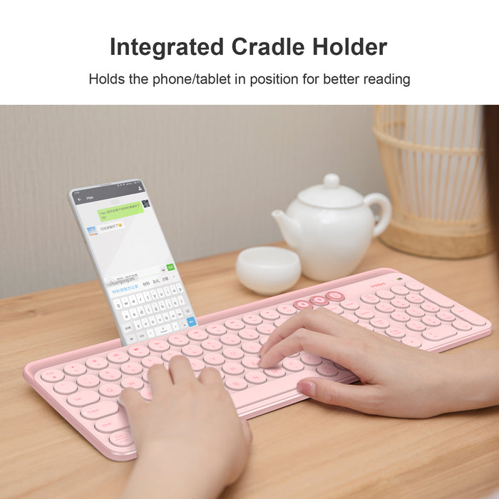 XIAOMI K02 Dual-Mode Wireless Bluetooth Keyboard, Sakura Pink