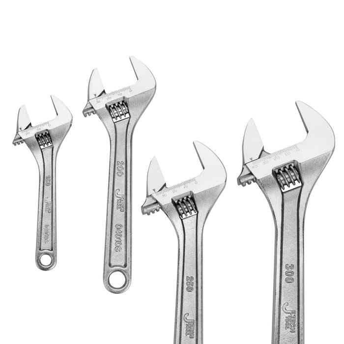 Jetech Adjustable Wrench Set (6in, 8in, 10in, 12in), Metric and SAE, 4PCS