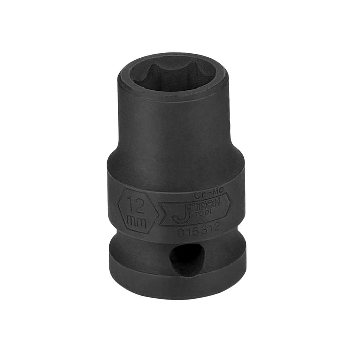 Jetech 1/2 Inch Drive 12mm Standard Impact Socket, Metric