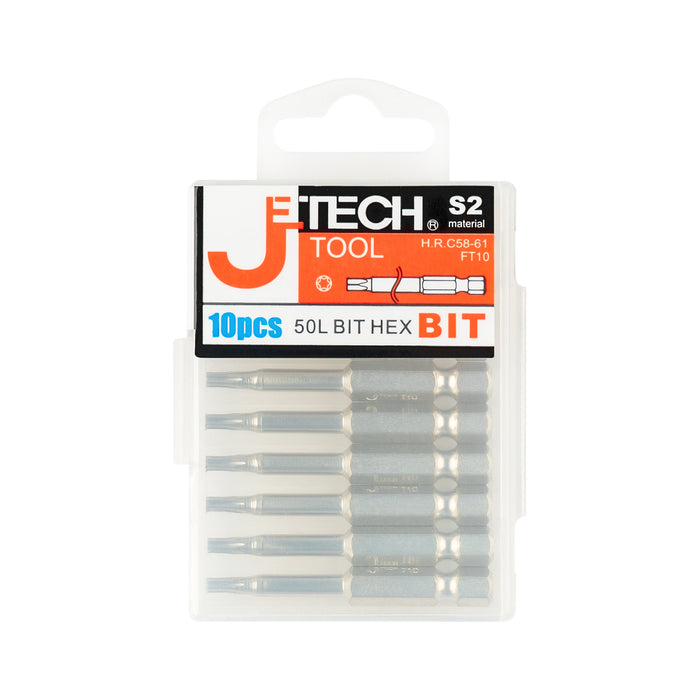 Jetech 50mm T10 Magnetic Torx Bits, 10PCS