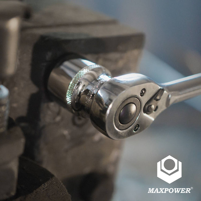 MAXPOWER 3/8 Inch Drive Socket Wrench Set (10mm - 22mm), Metric, 11PCS