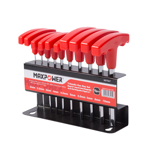10PCS T-Handle Hex Key Set