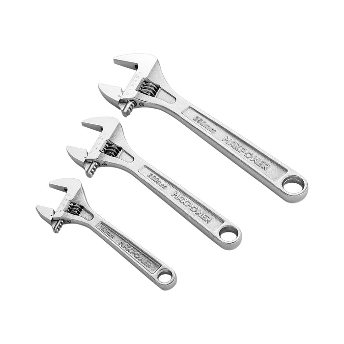 3 pcs set,6''8''10''heavy duty wide opening Adjustable Wrenches