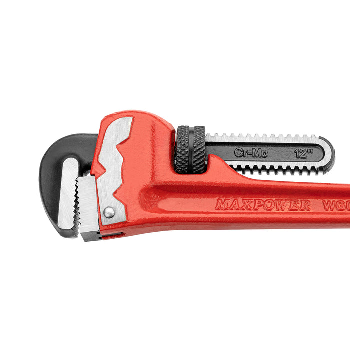 MAXPOWER Heavy Duty Straight Pipe Wrench, 12 Inch(300mm)