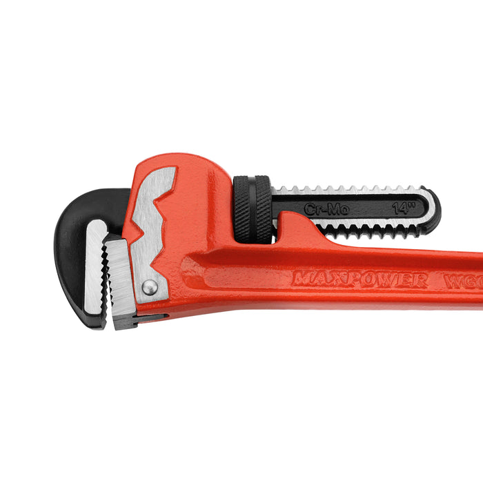 MAXPOWER Heavy Duty Straight Pipe Wrench, 14 Inch(350mm)