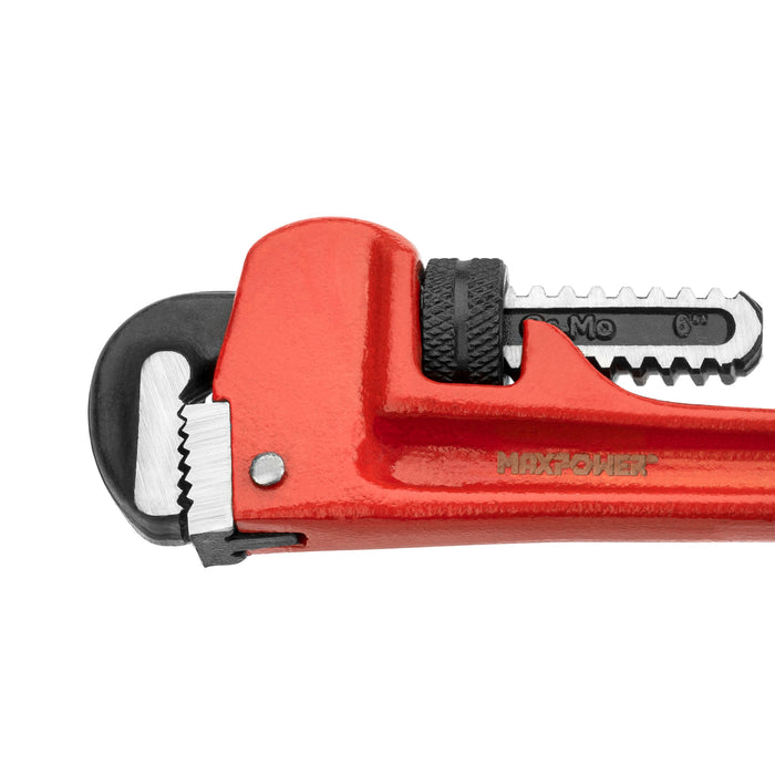 MAXPOWER Heavy Duty Straight Pipe Wrench, 6 Inch(150mm)