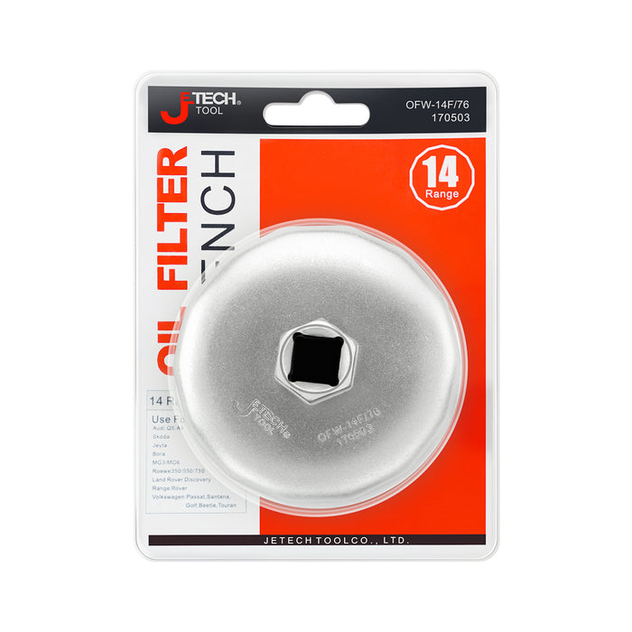 Jetech Oil Filter Cap Wrench, 76mm x 14 Flute