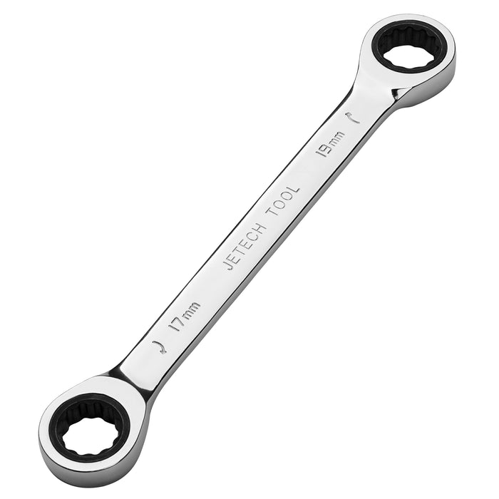 Jetech 4-Piece Double Box End Ratcheting Wrench Set