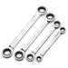 4PCS Box End Rartcheting Wrench Set:8-10,12-13,16-18,17-19,pack in red pouch