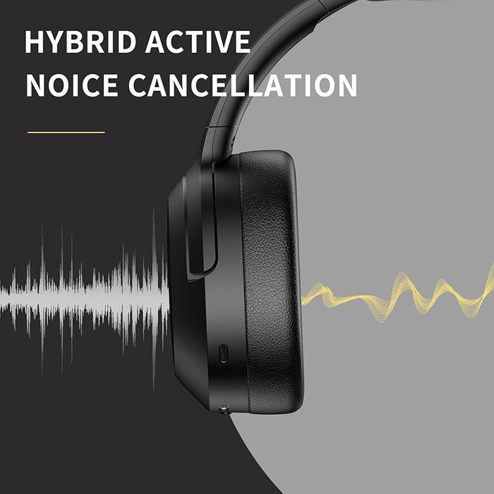 Edifier W820NB Hybrid Active Noise Cancelling Headphones - Black