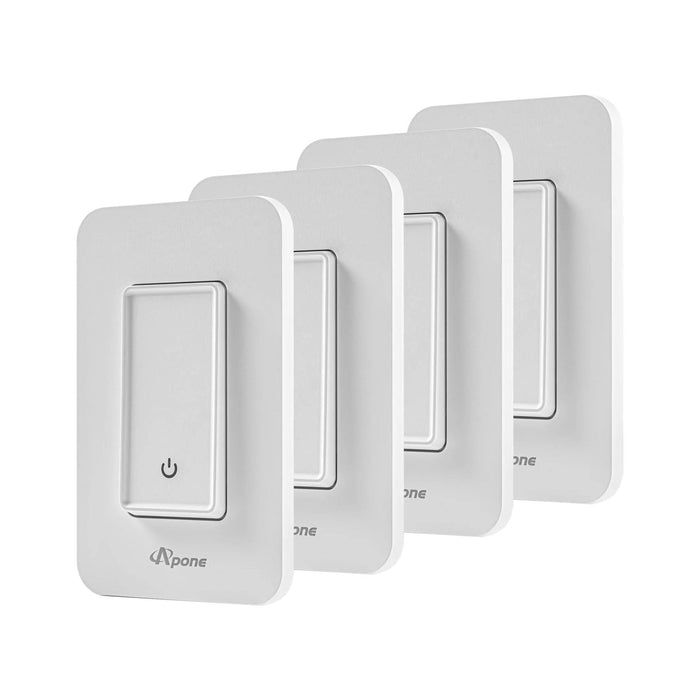 Apone 3-way Wi-Fi smart switch, Uses Apone Smart app, Works with Alexa and Google Home, Schedule, Timer, No Hub Required (2-5 pack)